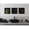 Mexen X-Wall-R Nischentablett mit Flansch und Ablage 30 x 30 cm, schwarz - 1970303010S