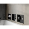 Mexen X-Wall-R Nischenregal mit Flansch und Ablage 30 x 30 cm, schwarz - 1970303010S