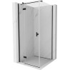 Mexen Mist-H T Duschkabine mit Tür, links, 75 x 75 cm, transparent, schwarz - 8A5T-075-075-70-00-L