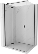 Mexen Mist-H T Duschkabine mit linker Schwingtür 120 x 80 cm, transparent, schwarz - 8A5T-120-080-70-00-L
