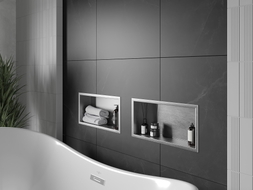 Mexen X-Wall-R Nischenregal mit Flansch 45 x 20 cm, Inox - 1910452010