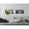 Mexen X-Wall-R Nischenregal mit Flansch 45 x 20 cm, Inox - 1910452010