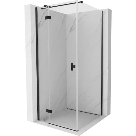 Mexen Mist-H T Duschkabine schwenkbar links 90 x 90 cm, transparent, schwarz - 8A5T-090-090-70-00-L
