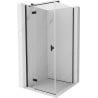 Mexen Mist-H T Duschkabine aufklappbar links 95 x 95 cm, transparent, schwarz - 8A5T-095-095-70-00-L