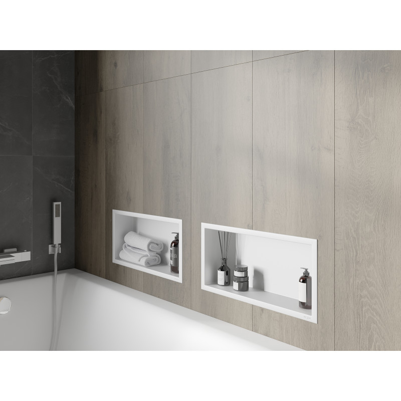 Mexen X-Wall-R Nischenregal mit Flansch 45 x 20 cm, weiß - 1920452010