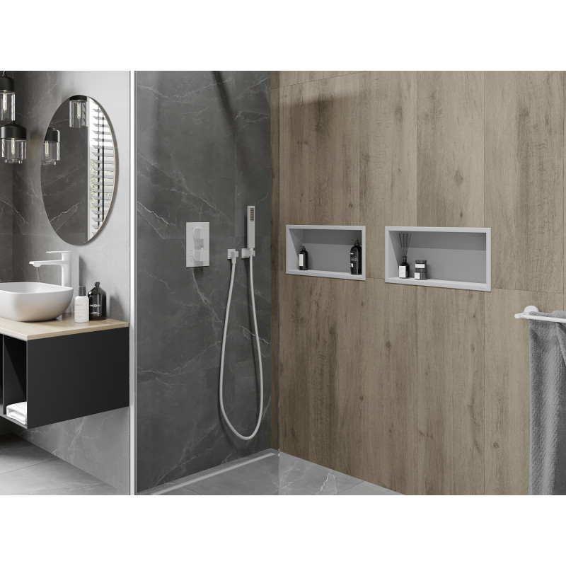 Mexen X-Wall-R Wandnische mit Flansch 45 x 20 cm, weiß - 1920452010