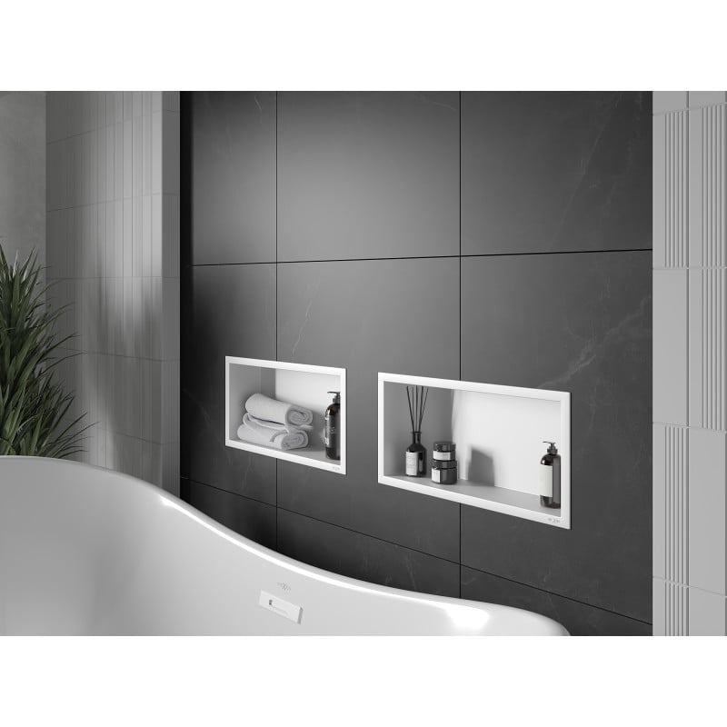 Mexen X-Wall-R Wandnische mit Flansch 45 x 20 cm, weiß - 1920452010