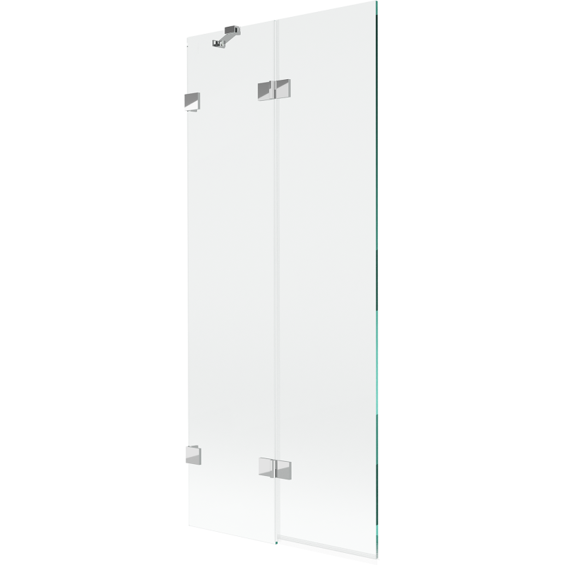 Mexen Lunar 2-flügeliger Badewannenfaltwand links 80 x 150 cm, transparent, Chrom - 897-080-100-01-00-L