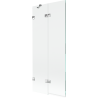 Mexen Lunar 2-flügeliger Badewannenfaltwand links 80 x 150 cm, transparent, Chrom - 897-080-100-01-00-L