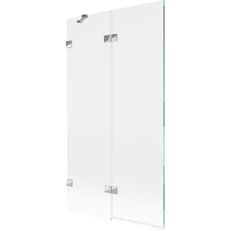 Mexen Lunar Badewannenfaltwand 2-teilig, linksseitig 100 x 150 cm, transparent, chrom - 897-100-100-01-00-L