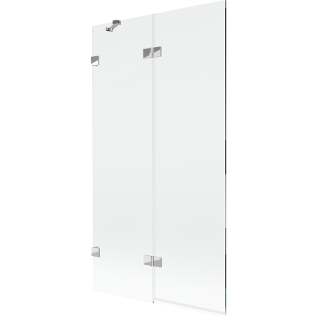 Mexen Lunar Badewannenfaltwand 2-teilig, linksseitig 100 x 150 cm, transparent, chrom - 897-100-100-01-00-L