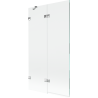 Mexen Lunar Badewannenfaltwand 2-teilig, linksseitig 100 x 150 cm, transparent, chrom - 897-100-100-01-00-L
