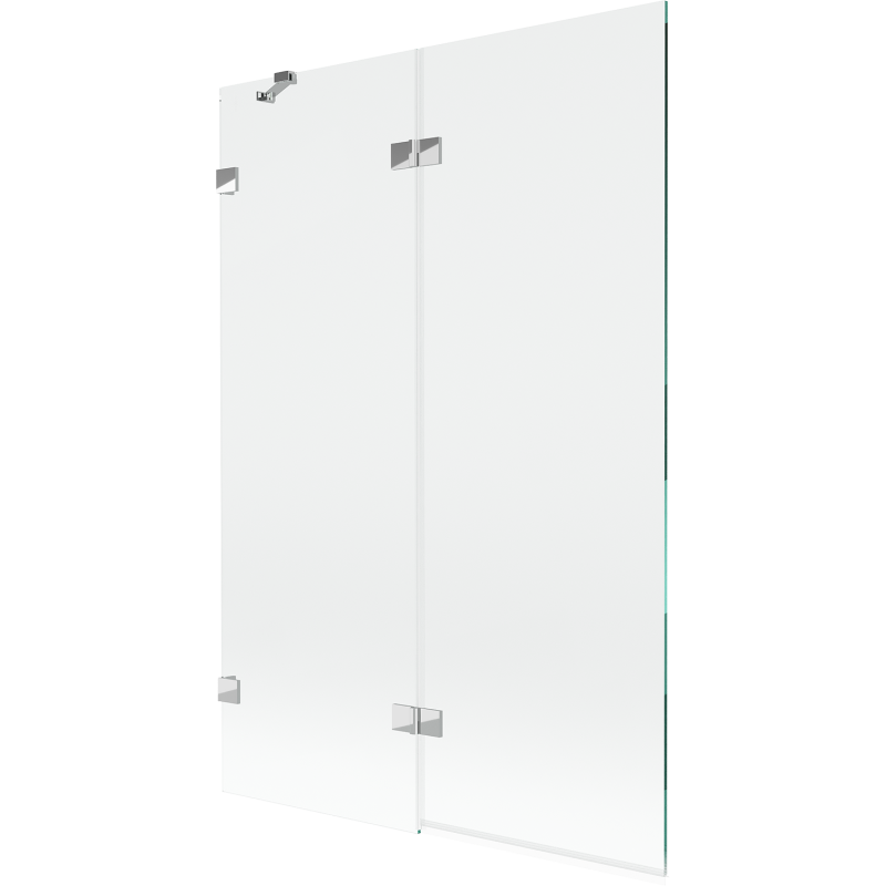 Mexen Lunar Duschabtrennung, 2-teilig, links, 120 x 150 cm, transparent, Chrom - 897-120-100-01-00-L