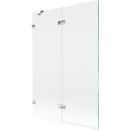 Mexen Lunar Duschabtrennung, 2-teilig, links, 120 x 150 cm, transparent, Chrom - 897-120-100-01-00-L