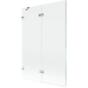 Mexen Lunar Duschabtrennung, 2-teilig, links, 120 x 150 cm, transparent, Chrom - 897-120-100-01-00-L