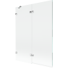 Mexen Lunar Duschwand 2-flügelig links 130 x 150 cm, transparent, Chrom - 897-130-100-01-00-L