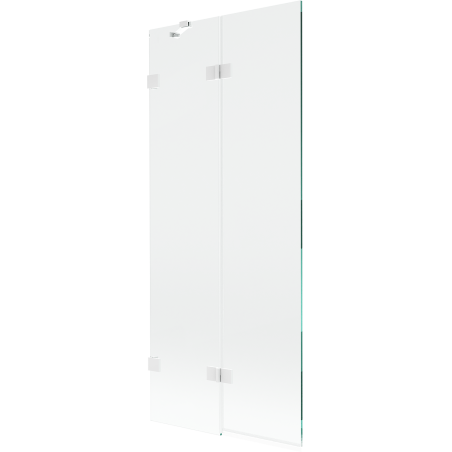 Mexen Lunar Duschabtrennung 2-flügelig links 80 x 150 cm, transparent, weiß - 897-080-100-20-00-L