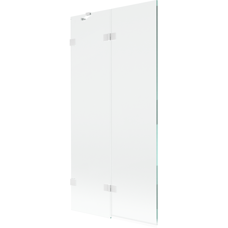 Mexen Lunar Duschabtrennung, 2-flügelig, links 90 x 150 cm, transparent, weiß - 897-090-100-20-00-L