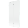 Mexen Lunar Duschabtrennung, 2-flügelig, links 90 x 150 cm, transparent, weiß - 897-090-100-20-00-L
