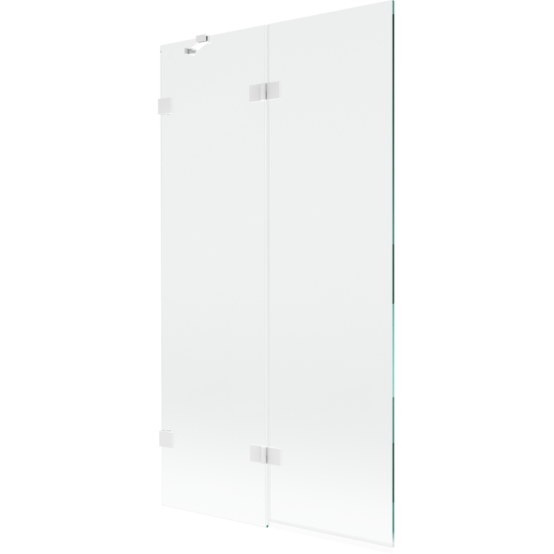 Mexen Lunar Duschabtrennung, 2-flügelig, links 100 x 150 cm, transparent, weiß - 897-100-100-20-00-L