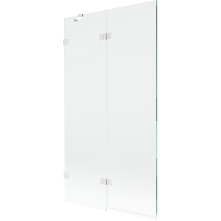 Mexen Lunar Duschabtrennung, 2-flügelig, links 100 x 150 cm, transparent, weiß - 897-100-100-20-00-L