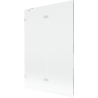 Mexen Lunar Badewannenabtrennung 2-teilig links 120 x 150 cm, transparent, weiß - 897-120-100-20-00-L