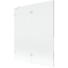 Mexen Lunar Duschabtrennung 2-flügelig links 140 x 150 cm, transparent, weiß - 897-140-100-20-00-L
