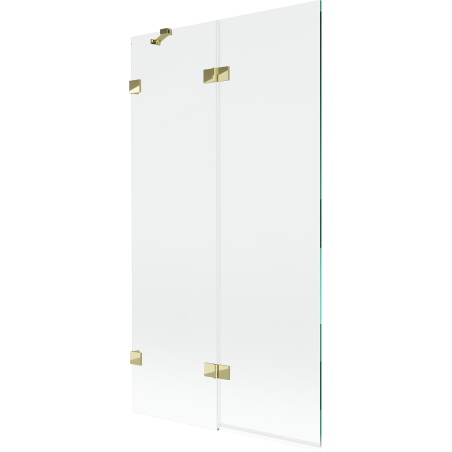 Mexen Lunar Duschabtrennung 2-teilig links 100 x 150 cm, transparent, gold - 897-100-100-50-00-L