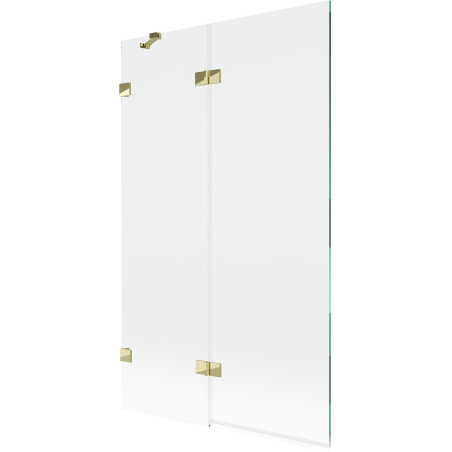 Mexen Lunar Duschwand 2-flügelig links 110 x 150 cm, transparent, gold - 897-110-100-50-00-L