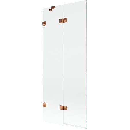 Mexen Lunar Duschabtrennung 2-flügelig links 80 x 150 cm, transparent, Rosé Gold - 897-080-100-60-00-L