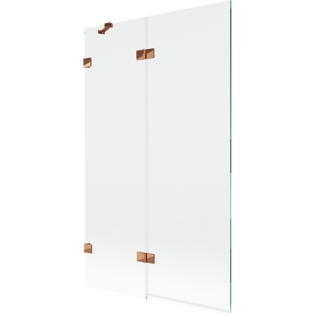 Mexen Lunar Duschabtrennung 2-flügelig links 110 x 150 cm, transparent, Roségold - 897-110-100-60-00-L