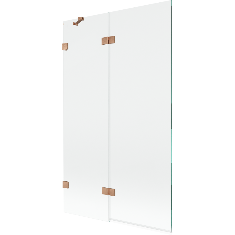 Mexen Lunar Duschabtrennung 2-flügelig links 110 x 150 cm, transparent, gebürstetes Kupfer - 897-110-100-65-00-L