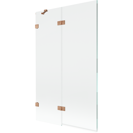 Mexen Lunar Duschabtrennung 2-flügelig links 110 x 150 cm, transparent, gebürstetes Kupfer - 897-110-100-65-00-L