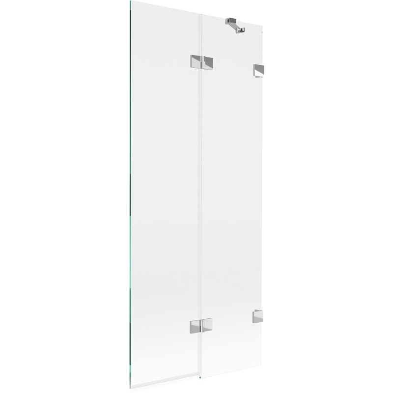 Mexen Lunar 2-flügelige Duschabtrennung rechts 80 x 150 cm, transparent, Chrom - 897-080-100-01-00-P