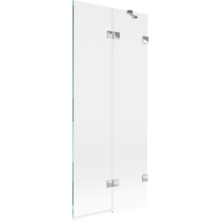 Mexen Lunar 2-flügelige Duschabtrennung rechts 80 x 150 cm, transparent, Chrom - 897-080-100-01-00-P