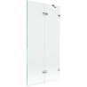 Mexen Lunar Duschabtrennung 2-flügelig rechts 90 x 150 cm, transparent, Chrom - 897-090-100-01-00-P
