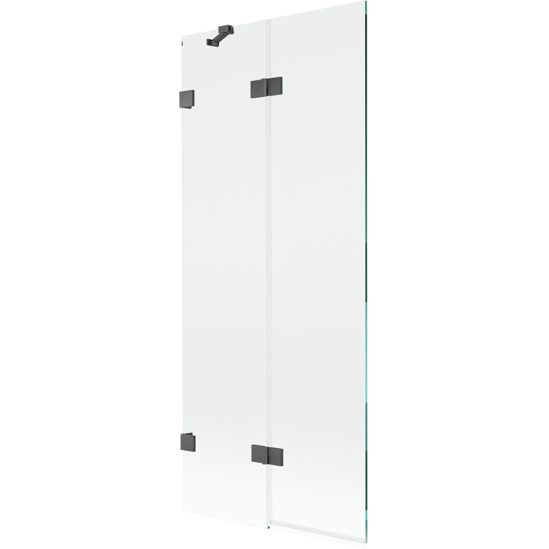 Mexen Lunar Duschwand 2-flügelig links 80 x 150 cm, transparent, gebürstet, gun grau - 897-080-100-66-00-L