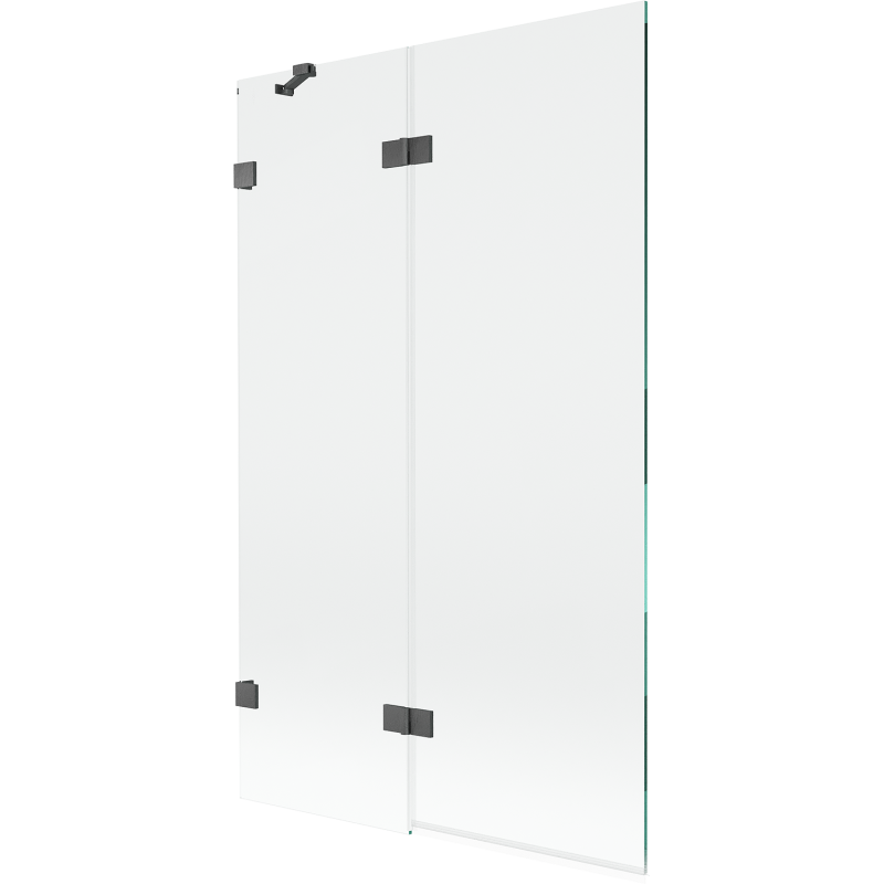 Mexen Lunar Duschabtrennung 2-teilig links 110 x 150 cm, transparent, gebürstet pistolen-grau - 897-110-100-66-00-L