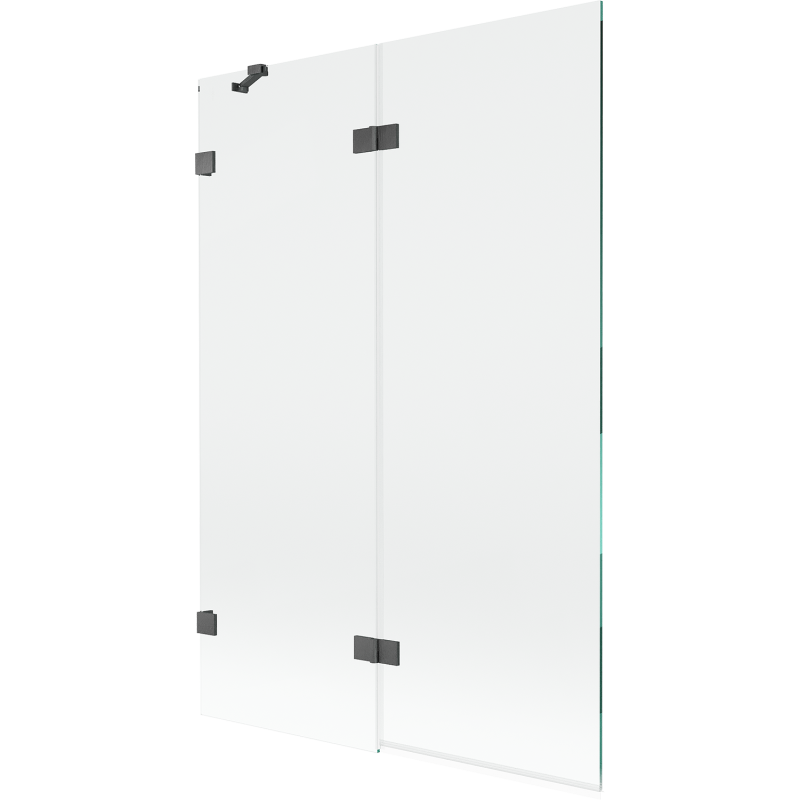 Mexen Lunar Duschabtrennung 2-teilig links 120 x 150 cm, transparent, gebürstetes Gun Gray - 897-120-100-66-00-L