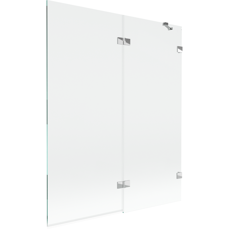 Mexen Lunar Duschabtrennung 2-teilig rechts 140 x 150 cm, transparent, Chrom - 897-140-100-01-00-P