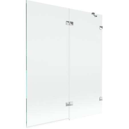 Mexen Lunar Duschabtrennung 2-teilig rechts 140 x 150 cm, transparent, Chrom - 897-140-100-01-00-P