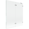 Mexen Lunar Duschabtrennung 2-teilig rechts 140 x 150 cm, transparent, Chrom - 897-140-100-01-00-P