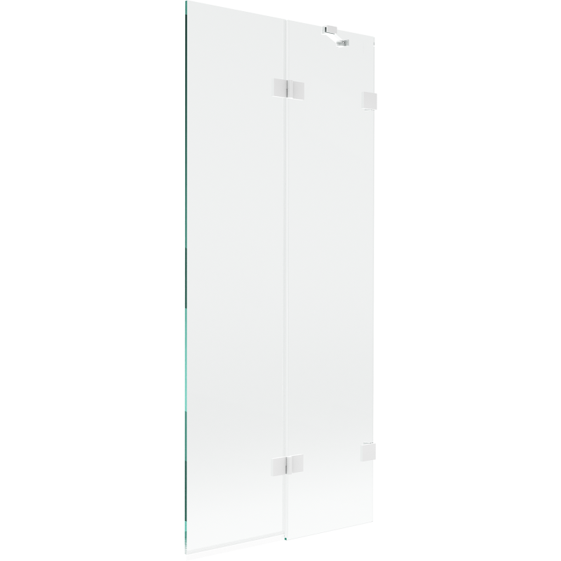Mexen Lunar Duschabtrennung 2-teilig Rechts 80 x 150 cm, transparent, weiß - 897-080-100-20-00-P