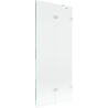 Mexen Lunar Duschabtrennung 2-teilig Rechts 80 x 150 cm, transparent, weiß - 897-080-100-20-00-P