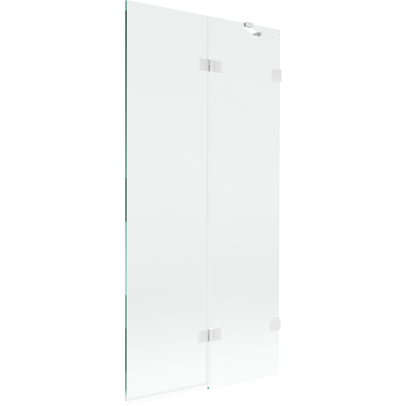 Mexen Lunar Duschwand 2-flügelig rechts 90 x 150 cm, transparent, weiß - 897-090-100-20-00-P