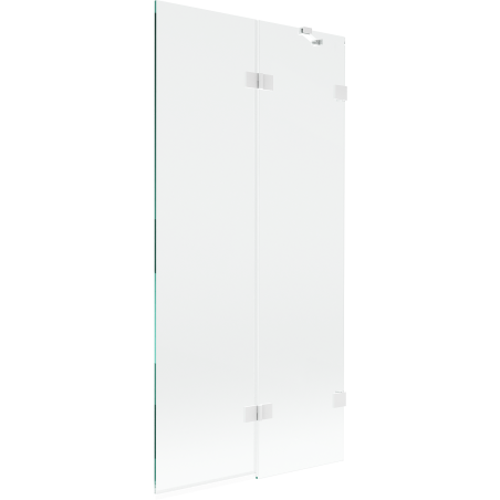 Mexen Lunar Duschwand 2-flügelig rechts 90 x 150 cm, transparent, weiß - 897-090-100-20-00-P