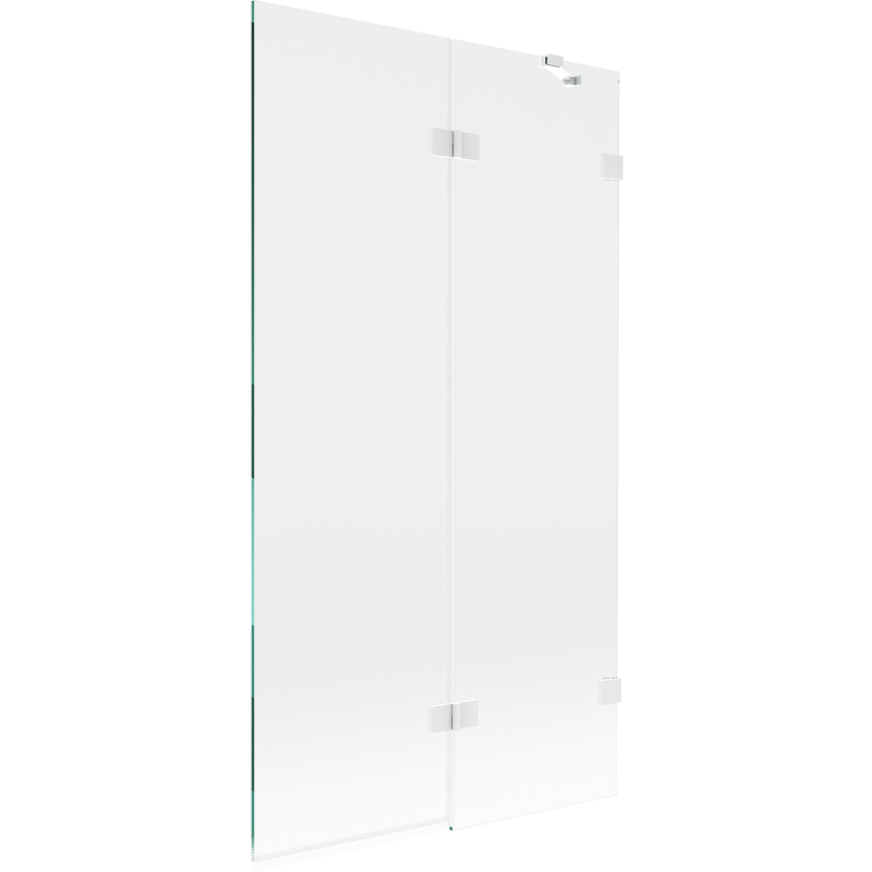 Mexen Lunar 2-flügelige Duschwand rechts 100 x 150 cm, transparent, weiß - 897-100-100-20-00-P