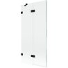 Mexen Lunar Duschwand 2-flügelig links 90 x 150 cm, transparent, schwarz - 897-090-100-70-00-L