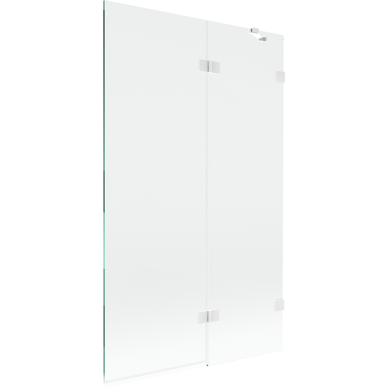 Mexen Lunar Duschabtrennung 2-flügelig rechts 110 x 150 cm, transparent, weiß - 897-110-100-20-00-P