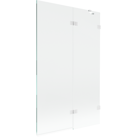 Mexen Lunar Duschabtrennung 2-flügelig rechts 110 x 150 cm, transparent, weiß - 897-110-100-20-00-P